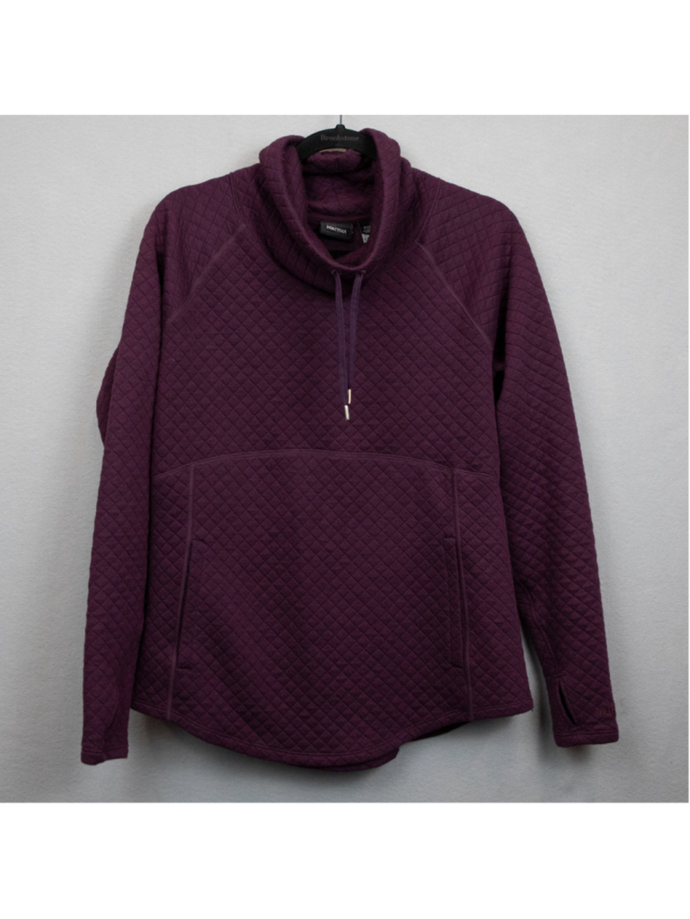 Marmot Annie purple quilted cowl neck pullover sweatshirt-L